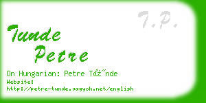 tunde petre business card